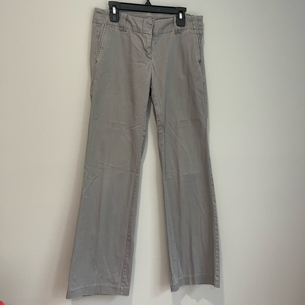 Ann Taylor LOFT Grey Low Rise Flare Dress Pants